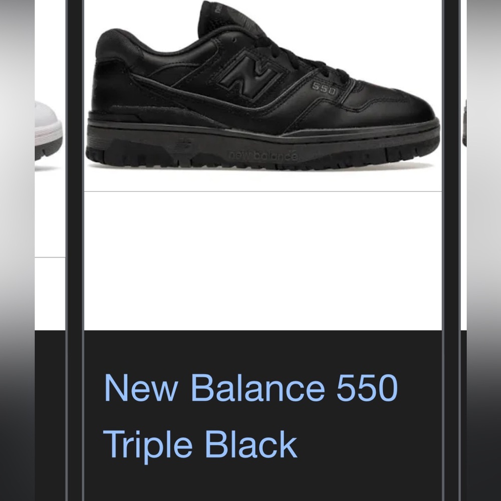 New balance 550 triple black